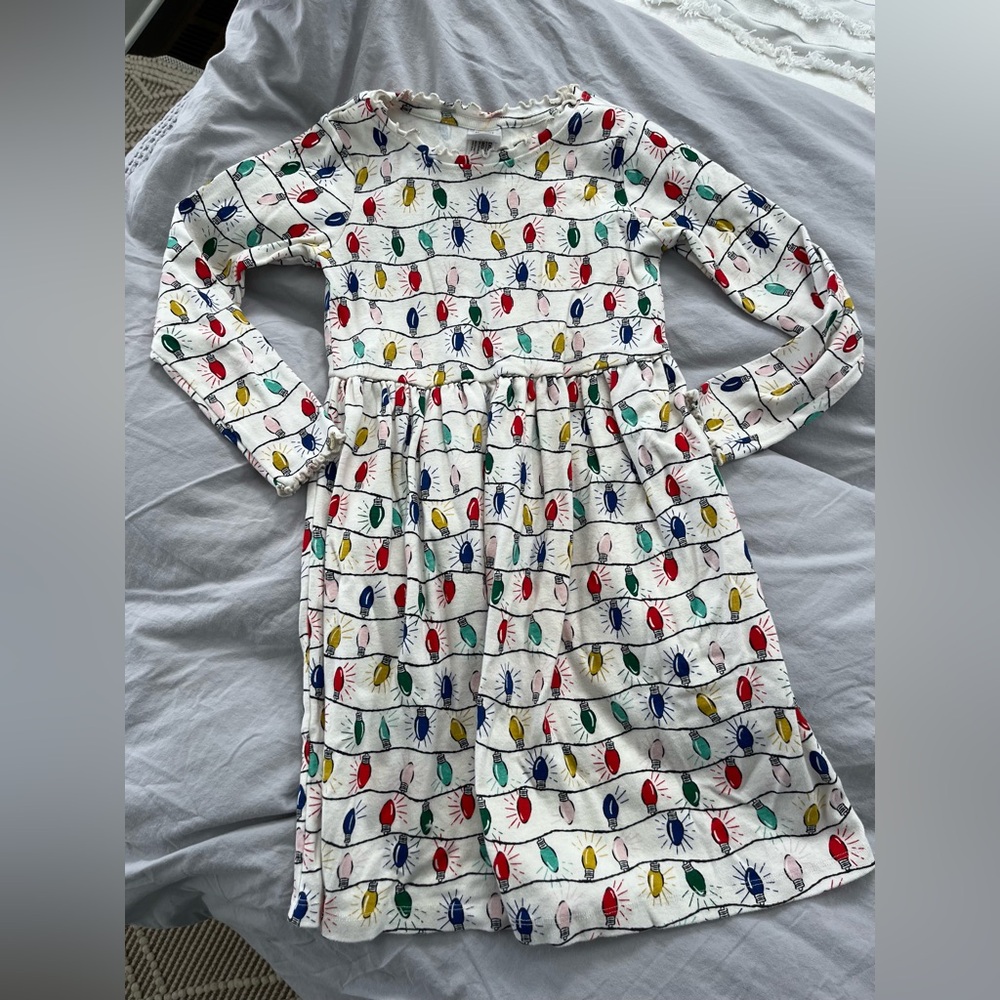 NWOT Hanna Andersson Xmas lights dress